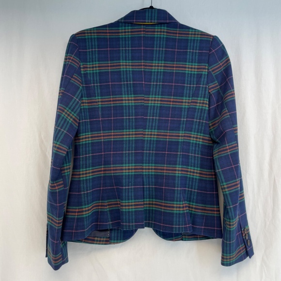 Merona Blazer Plaid Blue Green Women’s Size 4 – Like New - Picture 11 of 14
